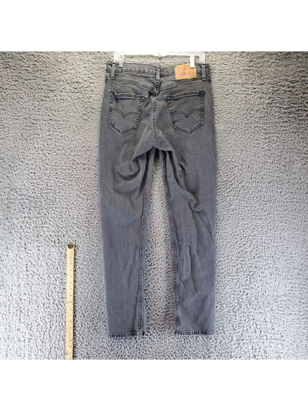 Levis Jeans Mens Size 33x32 Gray 514 Slim Straight 5-Pocket Denim *Read*
